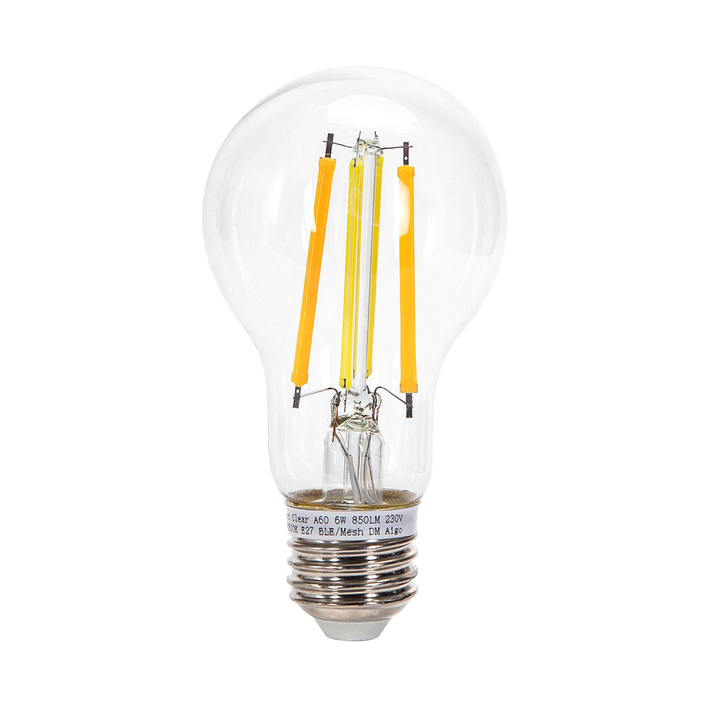 Smart Home Filament Leuchtmittel 2er-Pack E27 A60 6W 850lm CCT 2700-6500K BT Mesh plus Fernbedienung