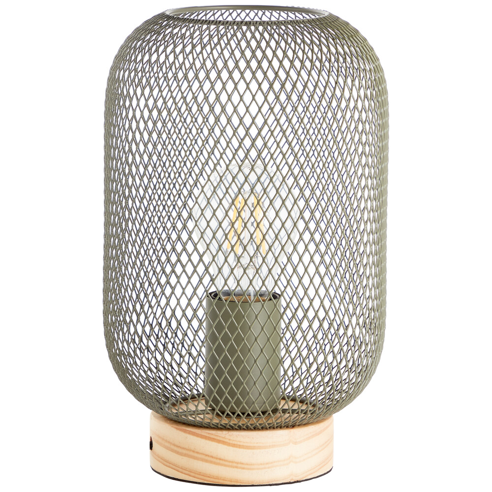 Giada Tischleuchte 16cm, grün+braun