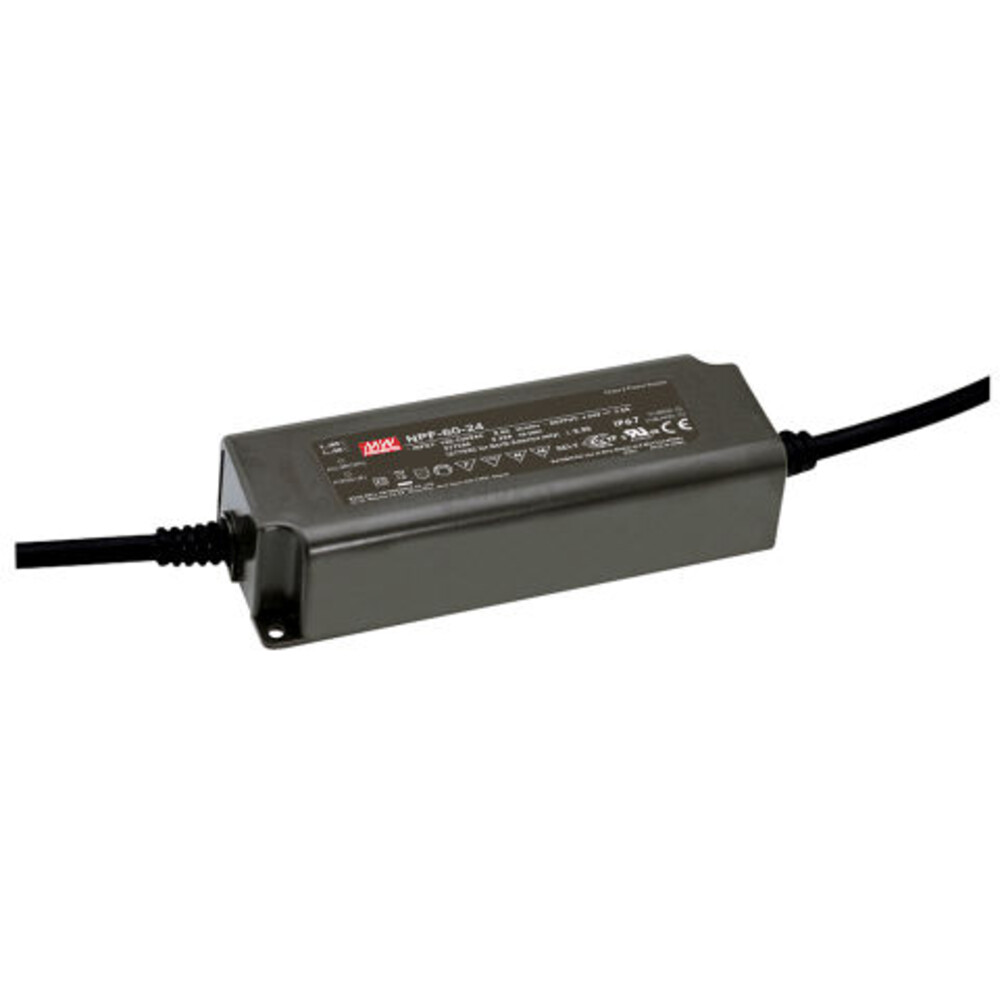 Hochwertiges LED Netzteil von MEANWELL mit 60W Leistung und IP67 Schutz