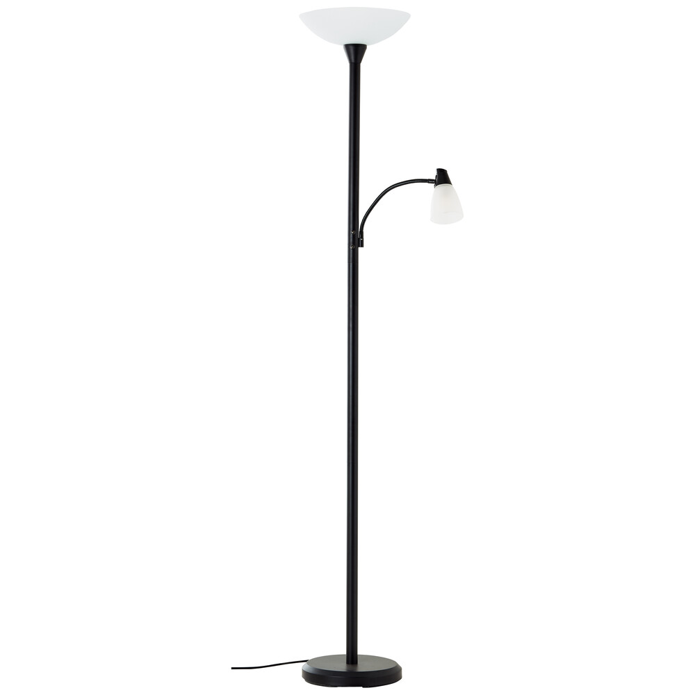 Lucy Deckenfluter mit Lesearm, schwarz