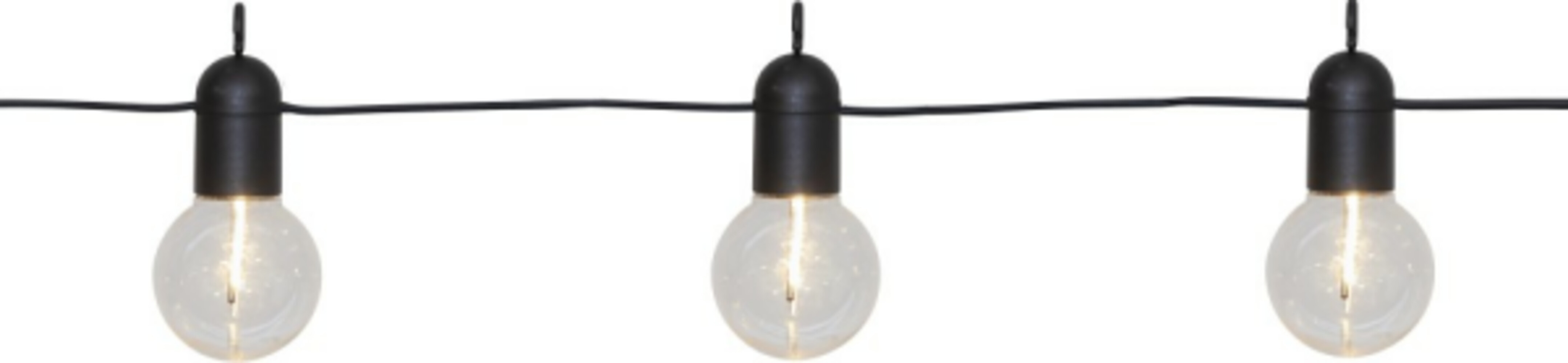 10-teilige transparente Lichterkette von Star Trading mit warmweißen LEDs