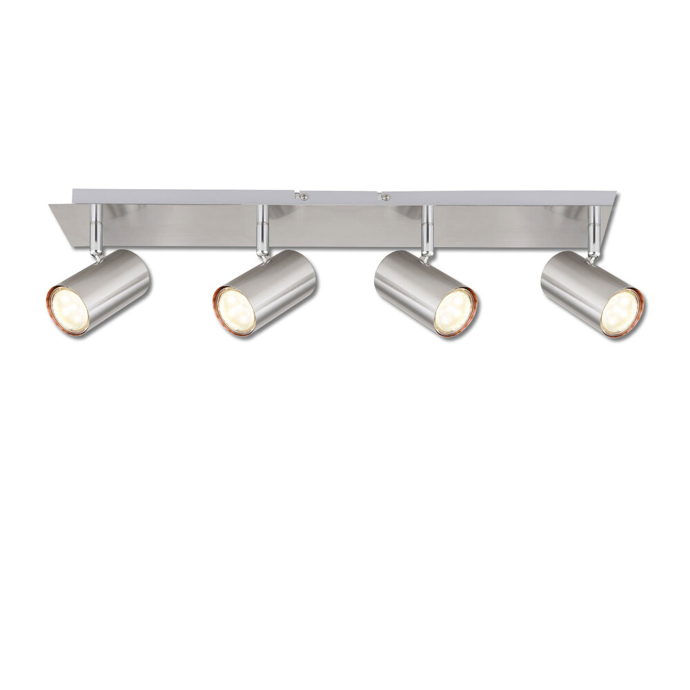 mattierter nickel Deckenstrahler mit 4xGU10 Fassung von Isoled