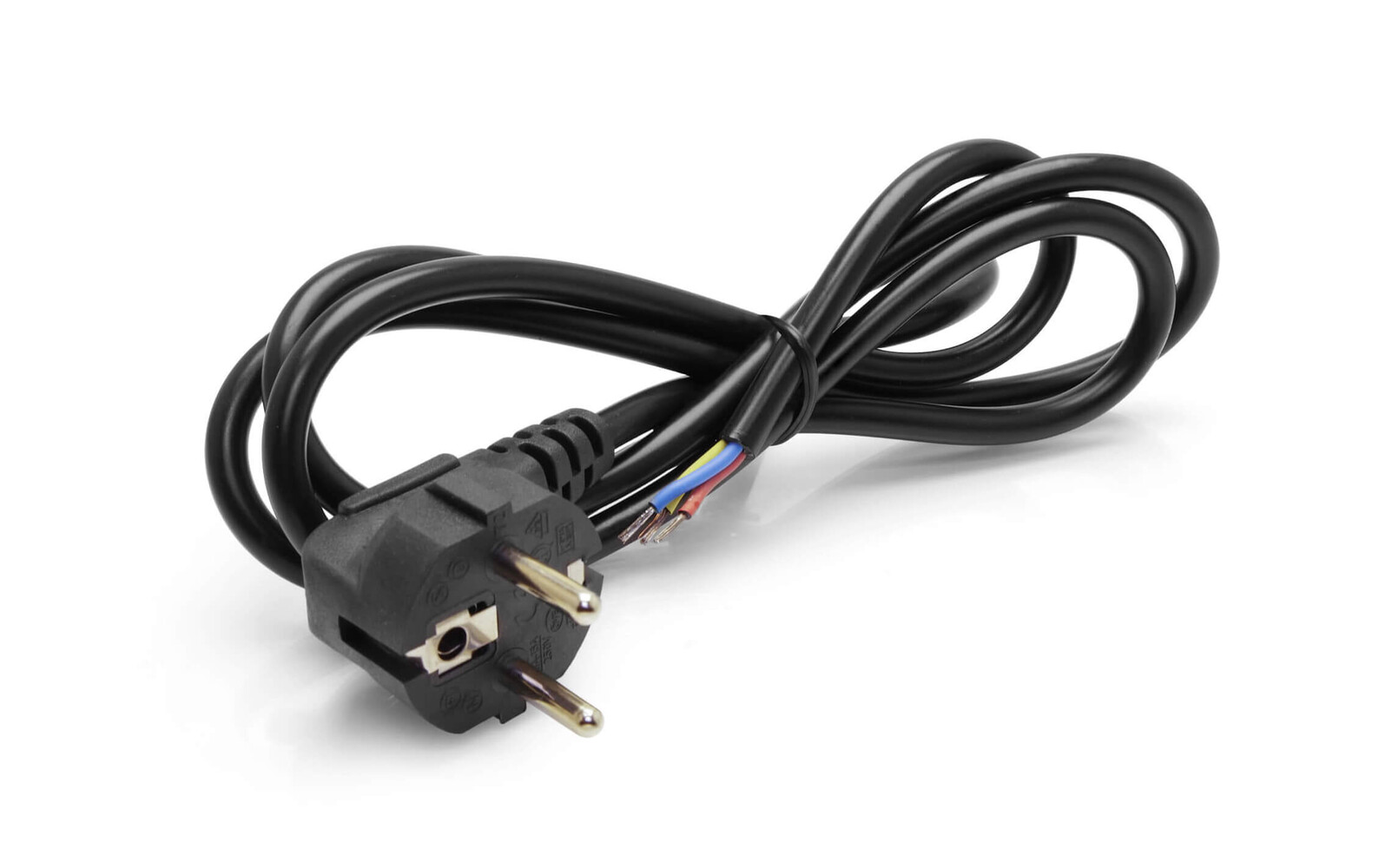 Schwarzes 3-poliges Anschlusskabel und Stecker von LED Universum